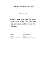 Luận văn thạc sĩ quản lý nhà nước đối với hoạt động kinh doanh xăng dầu trên địa bàn thành phố bắc ninh, tỉnh bắc ninh 