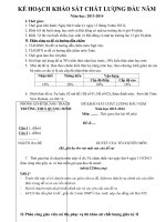 Ke hoach khao sat chat luong dau nam 20132014