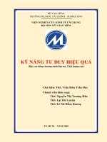 Bài giảng kỹ năng tư duy hiệu quả 
