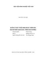 Luận văn thạc sĩ quản lý rác thải sinh hoạt trên địa bàn huyện nam sách, tỉnh hải dương 