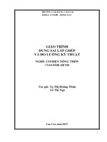 Giáo trình Dung sai lắp ghép và đo lường kỹ thuật (Nghề: Cơ điện nông thôn) - Trường CĐ Cộng đồng Lào Cai