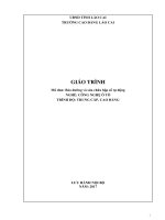 Giáo trình Bảo dưỡng và sửa chữa hộp số tự động (Nghề: Công nghệ ô tô) - Trường CĐ Cộng đồng Lào Cai