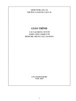 Giáo trình Cấu tạo động cơ ô tô (Nghề: Công nghệ ô tô) - Trường CĐ Cộng đồng Lào Cai