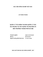 Luận văn thạc sĩ quản lý tài chính tại ban quản lý các dự án đầu tư xây dựng tài nguyên và môi trường thành phố hà nội 