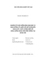 Luận văn thạc sĩ nghiên cứu đặc điểm nông sinh học và ảnh hưởng của một số chế phẩm đến năng suất, chất lượng một số dònggiống nhãn chín sớm trồng tại hưng yên 