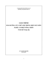 Giáo trình Bảo dưỡng, sửa chữa hệ thống điện máy kéo (Nghề: Cơ điện nông thôn) - Trường CĐ Cộng đồng Lào Cai