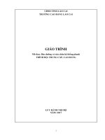 Giáo trình Bảo dưỡng và sửa chữa hệ thống phanh (Nghề: Công nghệ ô tô) - Trường CĐ Cộng đồng Lào Cai