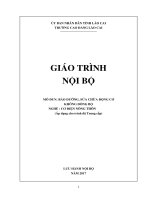 Giáo trình Bảo dưỡng, sửa chữa động cơ không đồng bộ (Nghề: Cơ điện nông thôn) - Trường CĐ Cộng đồng Lào Cai