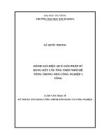 Đánh giá hiệu quả giải pháp sử dụng kết cấu ống thép nhồi bê tông trong nhà công nghiệp 1 tầng 
