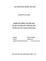 Luận văn thạc sĩ đánh giá công tác đấu giá quyền sử dụng đất trên địa bàn huyện gia lâm, thành phố hà nội 