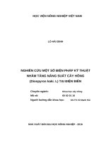 Luận văn thạc sĩ nghiên cứu một số biện pháp kỹ thuật nhằm tăng năng suất cây hồng (diospyros kaki  l) tại điện biên 