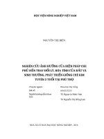 Luận văn thạc sĩ nghiên cứu ảnh hưởng của biện pháp che phủ đến thay đổi lý, hóa tính của đất và sinh trưởng, phát triển giống chè kim tuyên 3 tuổi tại phú thọ 