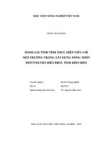 Luận văn thạc sĩ đánh giá tình hình thực hiện tiêu chí môi trường trong xây dựng nông thôn mới ở huyện điện biên, tỉnh điện biên 