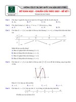 ĐỀ TOÁN ÔN THI THPT 2022