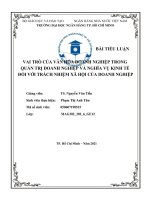 đạo đức kinh doanh và văn hóa doanh nghiệp trong quản trị doanh nghiệp và nghĩa vụ kinh tế đối với trách nhiệm xã hội