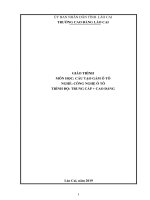 Giáo trình Cấu tạo Gầm ô tô (Nghề: Công nghệ ô tô) - Trường CĐ Cộng đồng Lào Cai