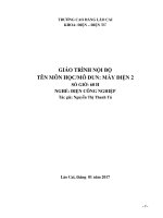 Giáo trình Máy điện 2 (Nghề: Điện công nghiệp) - Trường CĐ Cộng đồng Lào Cai