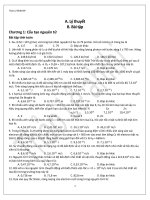 Tổng hợp trắc nghiệm môn Hóa 1 Bách Khoa Hà Nội