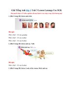 Giải Tiếng Anh lớp 1 Unit 3 Lesson Language Use SGK