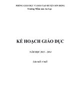 Ke hoach chi dao CT 4 tuoi moi