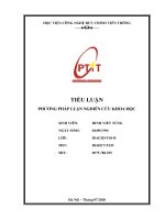 TIỂU LUẬN PHƯƠNG PHÁP LUẬN NGHIÊN cứu KHOA học 