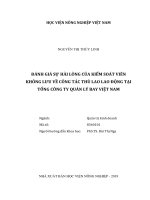 (Luận văn thạc sĩ) đánh giá sự hài lòng của kiểm soát viên không lưu về công tác thù lao lao động tại tổng công ty quản lý bay việt nam 