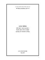 Giáo trình Trang bị điện 2 (Nghề: Điện công nghiệp) - Trường CĐ Cộng đồng Lào Cai