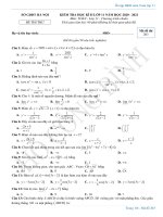 Đề thi học kì II lớp 11 trắc nghiệm 50 câu
