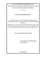 A study on the use of task based approach in teaching speaking to the 2nd year english majored students 