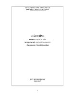 Giáo trình Điện tử cơ bản (Nghề: Điện công nghiệp) - Trường CĐ Cộng đồng Lào Cai