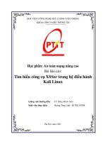 Tìm hiểu công cụ Xsser trong hệ điều hành Kali Linux