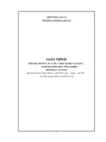 Giáo trình Sửa chữa thiết bị điện gia dụng (Nghề: Điện công nghiệp) - Trường CĐ Cộng đồng Lào Cai