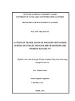 A study of translation of english vietnamese subtitles in selected english films from the website kst net vn 