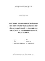 (Luận văn thạc sĩ) đánh giá tác dụng của bacillus dạng bào tử chịu nhiệt đến sinh trưởng, số lượng một số vi khuẩn đường ruột và hình thái niêm mạc ruột của gà ross 308 giai đoạn sau nở đến 45 ngày tuổi 