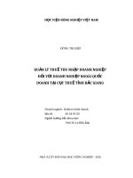(Luận văn thạc sĩ) quản lý thuế thu nhập doanh nghiệp đối với doanh nghiệp ngoài quốc doanh tại cục thuế tỉnh bắc giang 