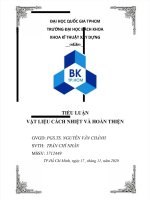 TIỂU LUẬN vật LIỆU CÁCH NHIỆT và HOÀN THIỆN 