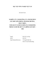 (Luận văn thạc sĩ) đánh giá đặc điểm nông sinh học của một số dòng đan sâm nhập nội và nghiên cứu ảnh hưởng của lượng phân hữu cơ tới sinh trưởng, phát triển, năng suất và chất lượng dược liệu đan sâm 