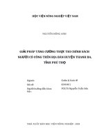 (Luận văn thạc sĩ) giải pháp tăng cường thực thi chính sách người có công trên địa bàn huyện thanh ba, tỉnh phú thọ 