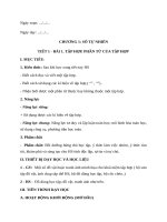 Giáo án Toán 6 Học  kì 1 Chân trời sáng tạo