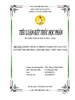 PHÂN TÍCH ưu điểm và KHUYẾT tật của  cơ CHẾ THỊ TRƯỜNG  LIÊN hệ THỰC TIỄN VIỆT NAM” 