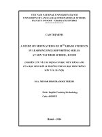 A study on motivations of 10th grade students in learning english writing skills at son tay high school hanoi 
