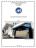 VĂN hóa ỨNG xử nơi CÔNG CỘNG của SINH VIÊN THÀNH PHỐ hồ CHÍ MINH 