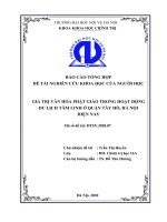 Khóa luận giá trị văn hóa phật giáo trong hoạt động du lịch tâm linh ở quận tây hồ, hà nội hiện nay 