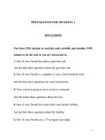 Đề thi môn Nói Tiếng Anh 1 Ehou Đại học Mở