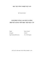 Giải pháp nâng cao chất lượng đội ngũ giảng viên học viện hậu cần ( luận văn thạc sĩ  chuyên ngành quản lý kinh tế) 