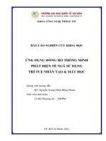Đề tài ứng dụng đồng hồ thông minh phát hiện té ngã sử dụng trí tuệ nhân tạo và máy học 