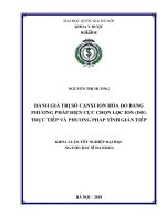 Khóa luận đánh giá trị số canxi ion hóa đo bằng phương pháp điện cực chọn lọc ion (ISE) trực tiếp và phương pháp tính gián tiếp 