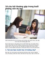 10 câu hỏi thường gặp trong buổi phỏng vấn du học