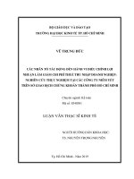 Luận văn Thạc sĩ Kinh tế: Các nhân tố tác động đến hành vi điều chỉnh lợi nhuận làm giảm chi phí thuế thu nhập doanh nghiệp - Nghiên cứu thực nghiệm tại các công ty niêm yết trên