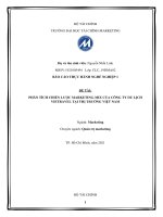 PHÂN TÍCH CHIẾN LƯỢC MARKETING-MIX CỦA CÔNG TY DU LỊCH VIETRAVEL